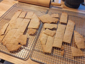 image of sourdough crackers