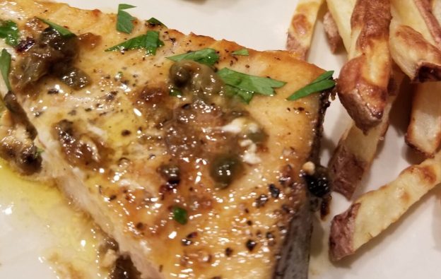 pan seared swordfish