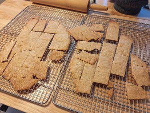 image of sourdough crackers